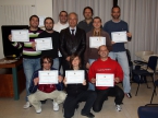 Foto di gruppo degli atleti dopo il corso